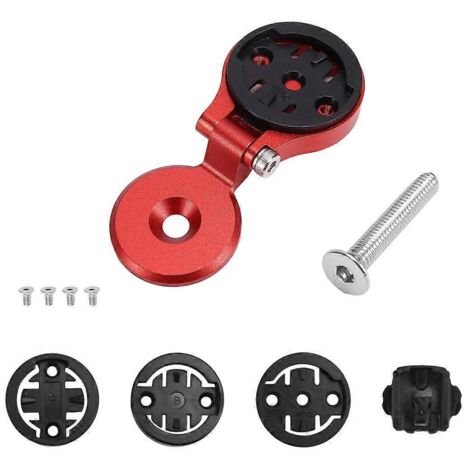 Support de compteur de vélo réglable pour potence et guidon, rouge (1/5)