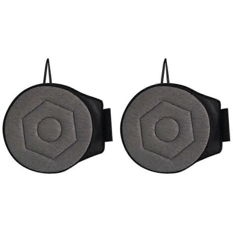 Lot de 2 coussins de siège pivotants à 360° pour voiture, coussin de siège gris de 40 cm (15,7 pouces) (1/5)