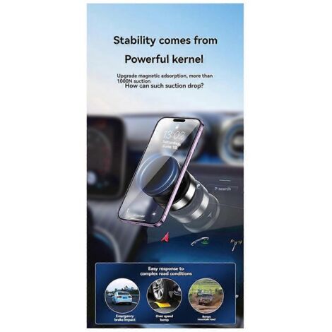 Support de voiture rotatif à 360° à ventouse pour accessoires de caméra de téléphone, argent. (1/5)