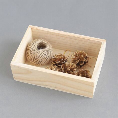 Pot de fleurs carré rétro en bois pour petites plantes succulentes, boîte en bois. (1/5)