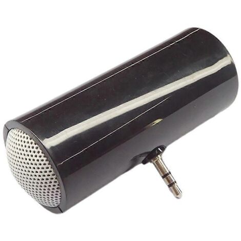 Mini haut-parleur portable 3,5 mm, mini haut-parleur amplifié noir (1/5)