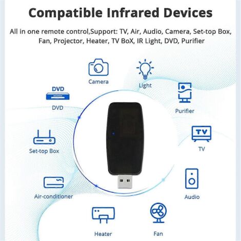 Télécommande infrarouge universelle intelligente USB Zigbee Tuya-- (1/5)