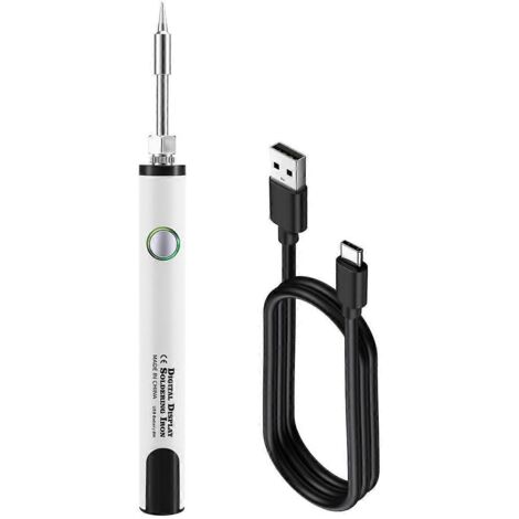 Kit de mini fer à souder 510, tension réglable à 3 vitesses, blanc (1/5)