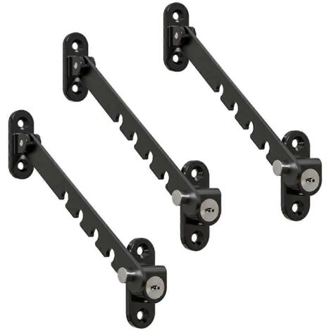 Butée de fenêtre verrouillable pour bébé, noire - (1/5)