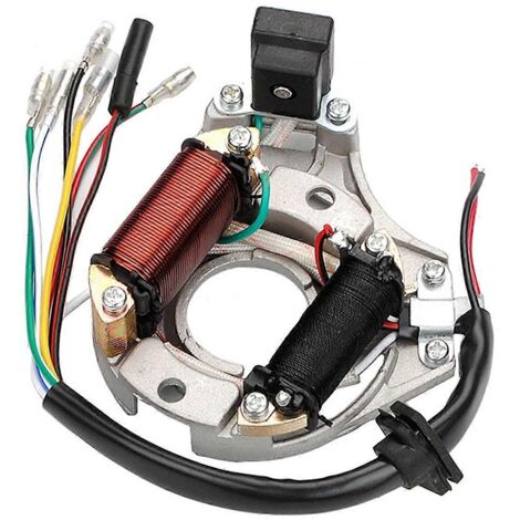 Plaque magnétique d'allumage à 2 bobines de stator AC pour moteurs 50cc, 70cc et 90cc