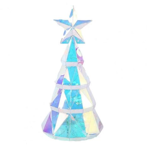 Décoration lumineuse de Noël, figurine de sapin de Noël colorée alimentée par USB --- (1/5)