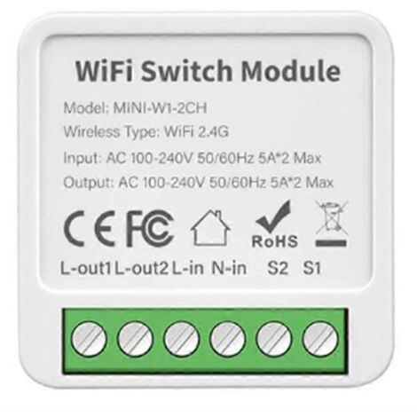Module de commutation intelligent Tuya Smart Wifi 16A 220V avec télécommande via application mobile -- (1/5)