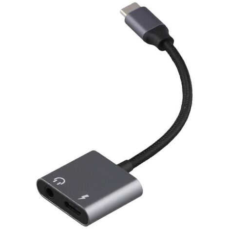 Adaptateur audio 2-en-1 USB C vers prise auxiliaire 3,5 mm/Type C pour casque - Convertisseur de casque (1/5)