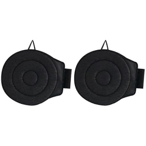 Lot de 2 coussins de siège pivotants à 360°, coussin de siège noir de 40 cm (15,7 pouces) (1/5)