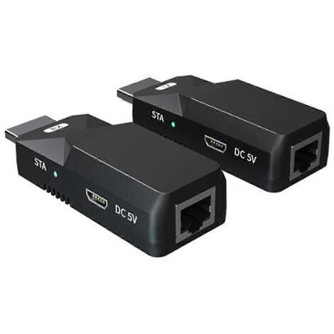 Adaptateur de câble Ethernet Cat5 compatible avec l'audio 165 pieds 1080p. (1/5)