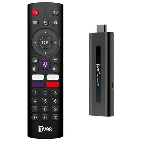 Clé TV TV98 ATV Stick Mini TV Stick 1+8G Compatible 4K HD Bluetooth--
