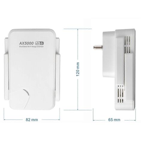 Répéteur WiFi 6 double bande 2,4 GHz et 5 GHz 3000 Mbps (UE) (1/5)