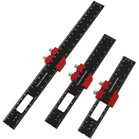 Règle de poche de précision pour le travail du bois, règle coulissante en aluminium --- (1/5)