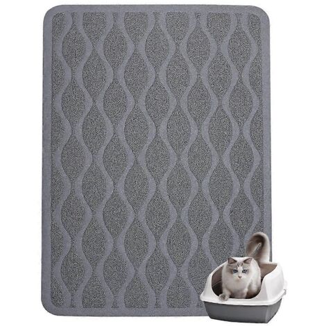 Tapis pour litière pour chat, grand tapis anti-dispersion de litière pour chat ---