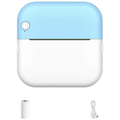 Mini imprimante de poche portable pour notes, photos, étiquettes et mémos (bleue) (1/5)