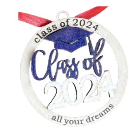 Ornement de remise de diplôme personnalisé avec nom, Ornement de diplômé D-- (1/5)