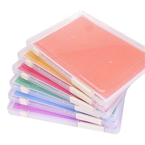 Lot de 6 boîtes de rangement pour papier A4 avec deux types d'étiquettes pour papier à lettres -- (1/5)