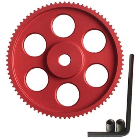 Kit de poulie synchrone 2GT 80 dents, alésage de poulie de distribution 5 mm, rouge 2MGT (1/5)