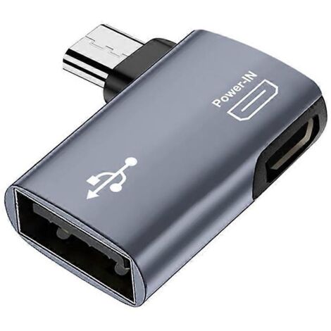 Adaptateur OTG (lot de 2) pour micro-prise coudée à 90° (gauche/droite) (1/5)