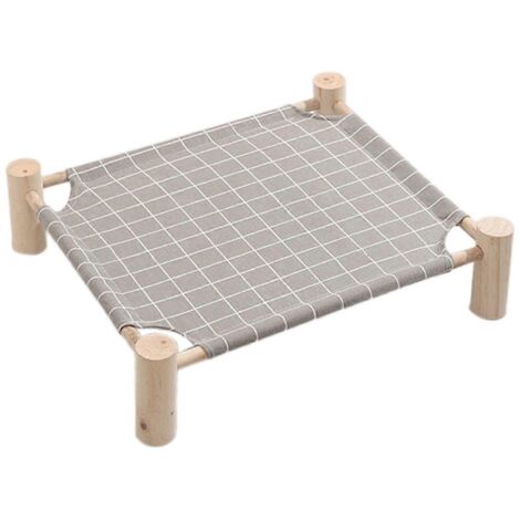 Lit hamac pour chat et chien, hamac en bois pour chat, lit surélevé rafraîchissant C-- (1/5)