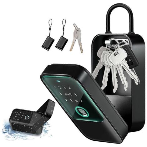 Boîtier Smartlock pour clé de maison avec 5 méthodes de déverrouillage, dont empreinte digitale. (1/5)