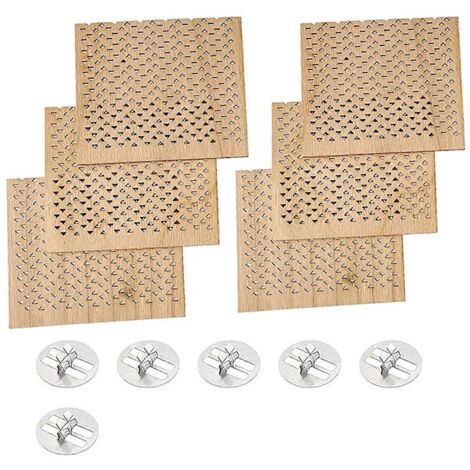 Lot de 6 mèches en bois de 7 x 6 cm pour la fabrication de bougies DIY. (1/5)
