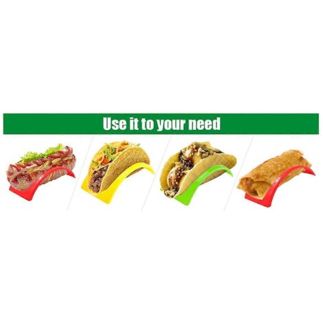 Plateaux à tacos, plateaux à burritos en plastique, plateaux de service, articles de fête, rouge-- (1/5)