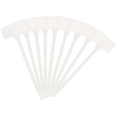 40 étiquettes en plastique imperméables de type T pour plantes d'extérieur, pour herbes aromatiques et fleurs. (1/5)