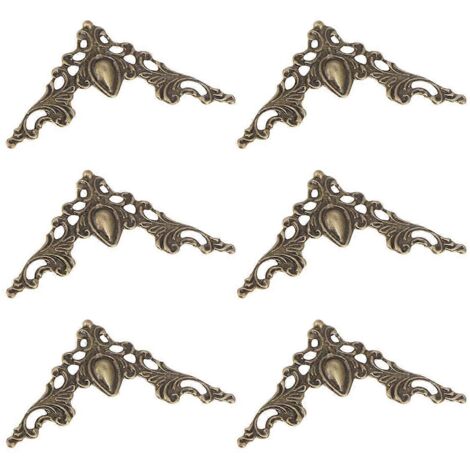 24 pièces de boîtes de protection d'angle en métal vintage pour livres, albums de scrapbooking (1/5)