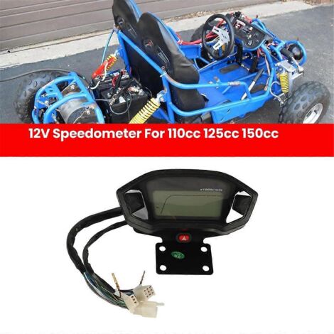 Compteur de vitesse, compte-tours et odomètre pour moto tout-terrain, quad et karting.