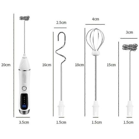 Mousseur à lait portable pour café, boisson rechargeable pour latte--- (1/5)