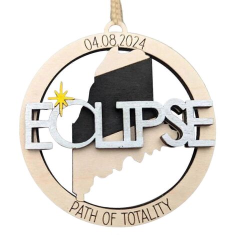 Souvenirs en bois de l'éclipse solaire de 2024, objets commémoratifs de l'éclipse solaire A-- (1/5)