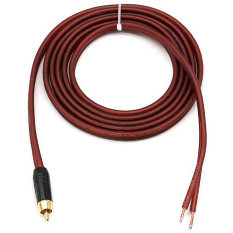 Câble haut-parleur RCA vers prise RCA, remplacez l'adaptateur de prise RCA par un fil nu.
