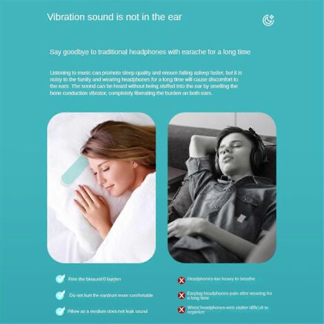 Oreiller avec haut-parleur Bluetooth, boîte à sons pour dormir avec bruit blanc, A-- (1/5)