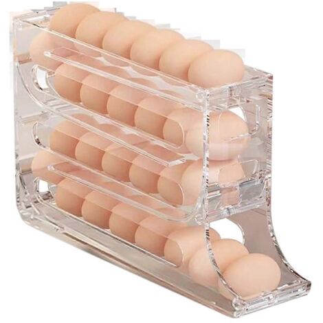 Porte-œufs pour réfrigérateur, organiseur d'œufs à roulettes pour réfrigérateur --- (1/5)