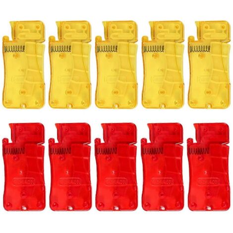 Enfile-aiguille automatique pour couture à la main, rouge + jaune, lot de 10. (1/5)