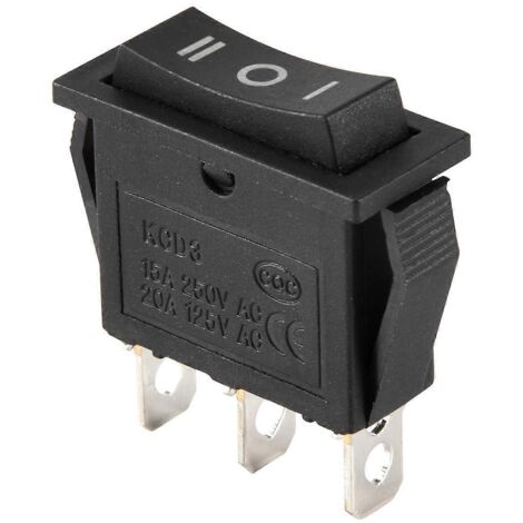 Interrupteur à bascule à 3 positions (ON-OFF-ON) 3 broches SPDT 15 A/250 V / 20 A/125 V (1/5)