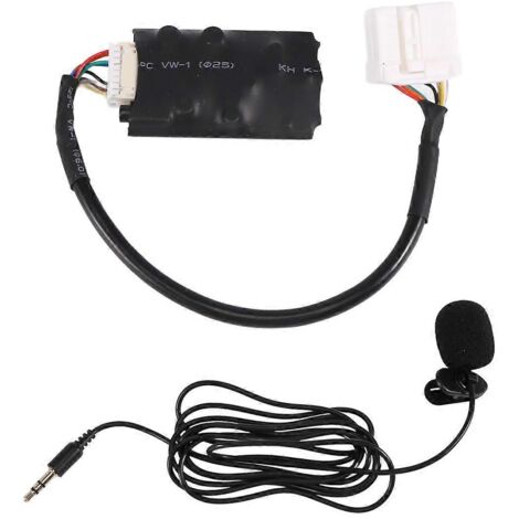 Adaptateur audio pour autoradio Bluetooth, câble auxiliaire, microphone mains libres -- (1/5)