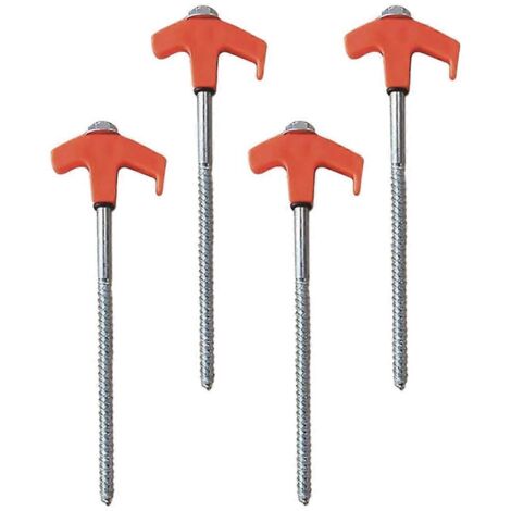 Piquets de tente à visser pour le camping, robustes et résistants. (1/5)