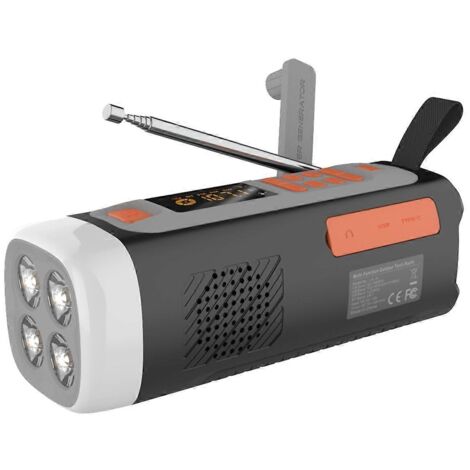 Radio solaire à manivelle multifonction portable d'urgence --- (1/5)