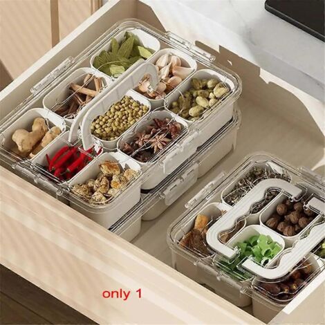 Boîte de rangement compartimentée pour plateau de service A-- (1/5)