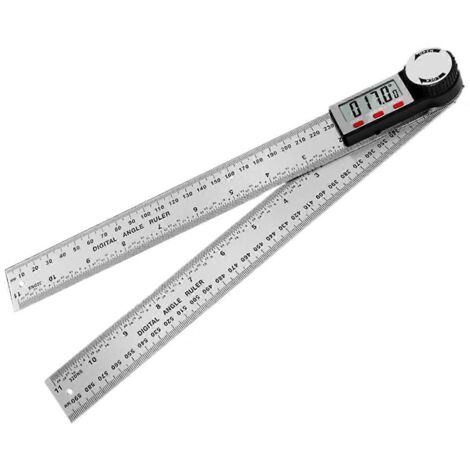 Règle d'angle à affichage numérique, (acier inoxydable - 300 mm) (1/5)