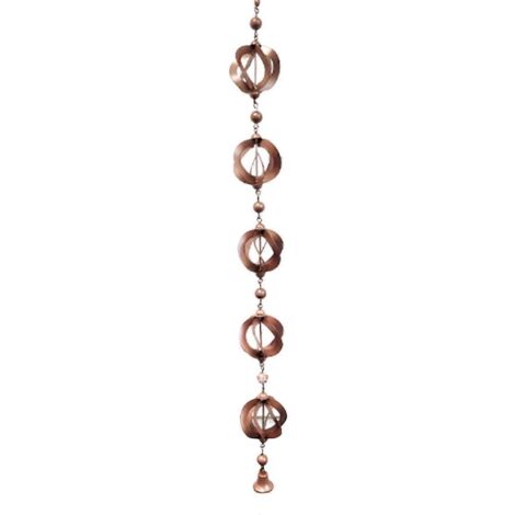 Carillon éolien, chaîne de pluie décorative pour gouttière, collecte d'eau de pluie -- (1/5)