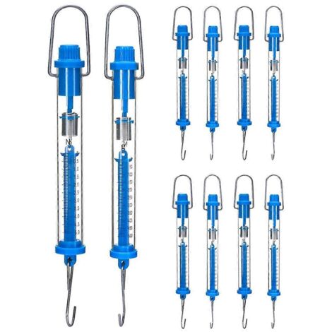 Lot de 10 tubes de balance à ressort transparents 5N à suspendre (1/5)