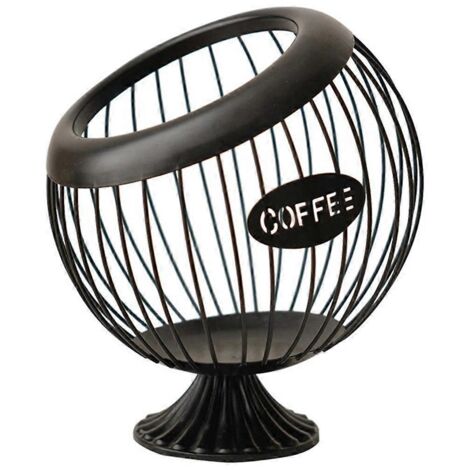 Porte-capsules expresso, récipient de comptoir, porte-dosettes de café noir (1/5)
