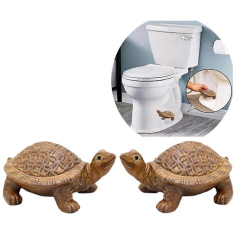 Cache-boulons de toilettes en résine, décoration de salle de bain mignonne, jaune, 1 pièce (1/5)