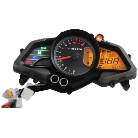 Compteur de vitesse numérique pour moto avec tachymètre 200NS (1/5)
