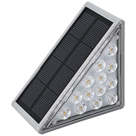 1 lampe solaire d'escalier extérieure sans fil, résistante à la pluie, lumière blanche (1/5)