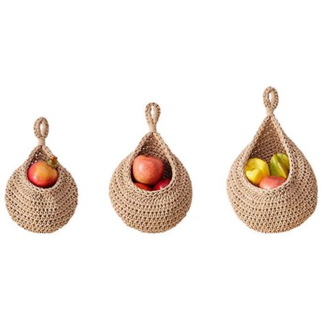 Panier à fruits et légumes mural tissé à la main - Récipient (1/5)