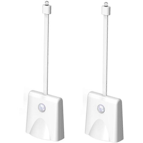 Lampe de toilette, veilleuse pour cuvette de toilettes, 16 couleurs, détecteur de mouvement, lot de 2 (1/5)